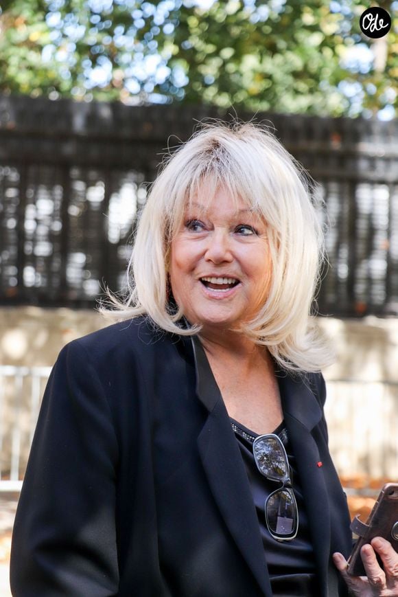Mylène Demongeot arrive à l'enregistrement de l'émission "Vivement Dimanche Prochain" au studio Gabriel à Paris, France, le 11 septembre 2019. AGENCE / BESTIMAGE