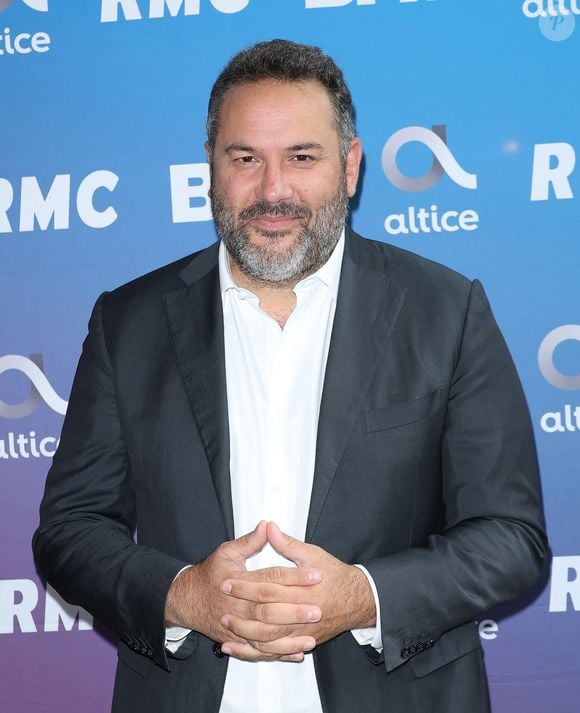 Bruce Toussaint quitte BFMTV pour la future matinale de TF1 - Bruce Toussaint lors de la conférence de presse de rentrée BFM TV. - RMC du groupe Altice France à Paris, France, le 31 août 2023. © Coadic Guirec/Bestimage