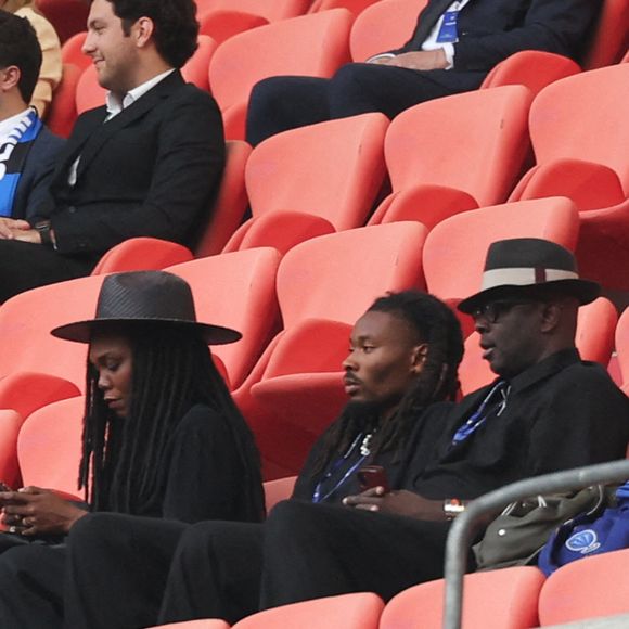 Khéphren Thuram et Lilian Thuram lors de la finale de l'UEFA Champions League 2024/2025 entre Paris et l'Inter à l'Allianz Arena le 31 mai 2025 à Munich, Allemagne. Photo by Johnny Fidelin/Icon Sport/ABACAPRESS.COM