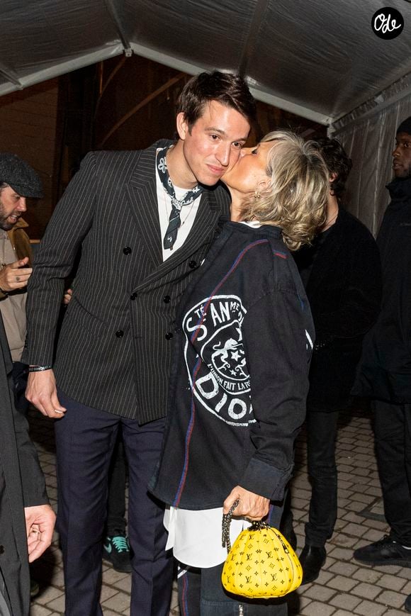 Exclusif - Hélène Mercier-Arnault et son fils Alexandre Arnault - Les célébrités au concert de Jay Z à la fondation Louis Vuitton à Paris, France, le 14 avril 2023. © Da Silva-Perusseau/Bestimage