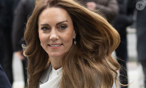 Catherine (Kate) Middleton, princesse de Galles, arrive à la Salesforce Tower pour assister au sommet Future Workforce à Londres. © Zuma Press / Bestimage