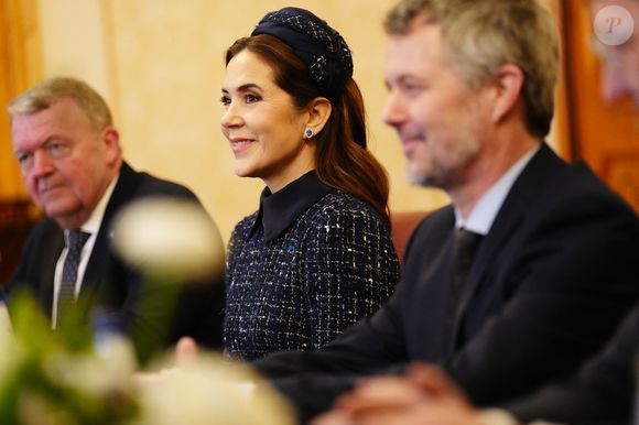 Le roi Frederik X et la reine Mary sont reçus par le président de l'Estonie et son épouse lors d'un accueil officiel sur la place de l'hôtel de ville à Tallinn, Estonie, le mardi 27 janvier 2026. Photo par Ida Marie Odgaard/Scanpix