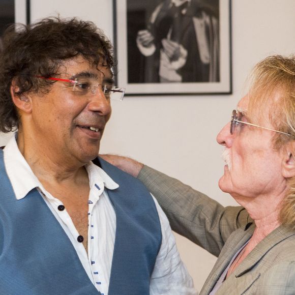 Exclusif - Le chanteur Christophe (Daniel Bevilacqua) et Laurent Voulzy au Festival de Ramatuelle, France, le 9 août 2012. © Cyril Bruneau/Festival de Ramatuelle/Bestimage