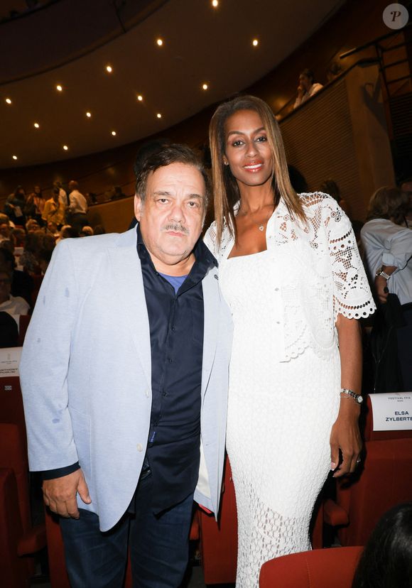 Didier Bourdon et sa femme Marie-Sandra Badini Duran - Cérémonie de remise des prix lors de la 18ème édition du Festival du Film Francophone d'Angoulême (FFA) le 30 août à Angoulême. © Guirec Coadic / Bestimage