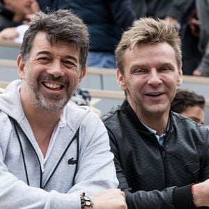 Jeanfi Janssens et Stephane Plaza - Célébrités dans les tribunes des internationaux de France de tennis de Roland Garros à Paris, France. © Cyril Moreau/Bestimage