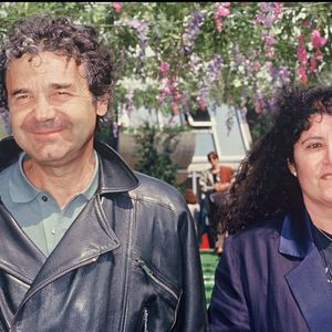 Pierre Perret et sa femme Rebecca à Roland-Garros en 1991. © BERTRAND RINDOFF PETROFF / BESTIMAGE
