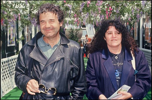 Pierre Perret et sa femme Rebecca à Roland-Garros en 1991. © BERTRAND RINDOFF PETROFF / BESTIMAGE