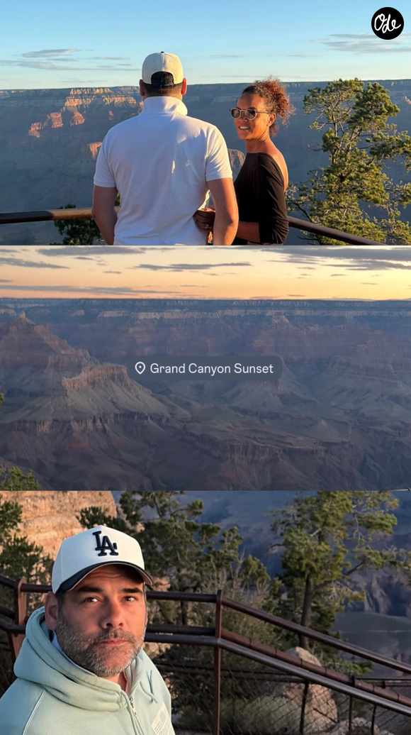 Matthieu Lartot face au Grand Canyon avec son épouse Magalie et sa fille Jeanne - samedi 15 août 2026 - Instagram