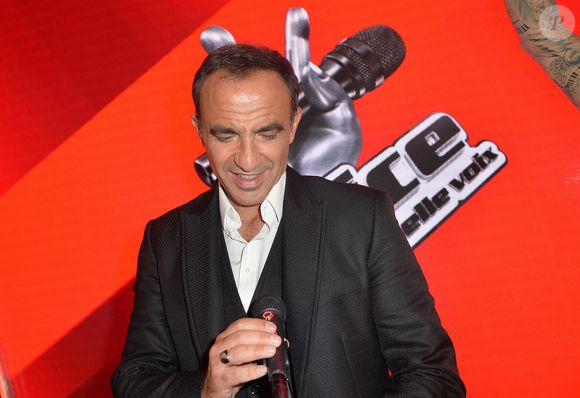 Nikos Aliagas lors de l'inauguration du tout nouvel espace dédié à l'émission de The Voice, la plus belle voix au musée Grévin à Paris, France, le 7 février 2017. © Veeren/Bestimage