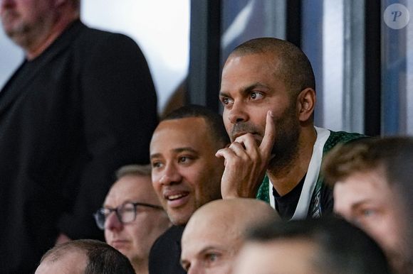 Tony Parker lors de la dernière minute du match Lyon-Villeurbanne vs Zalgiris Kaunas, Turkish Airlines Euroleague à l’Astroballe de Villeurbanne, le 27/03/2025. © Sandrine Thesillat / PsNewz / Bestimage