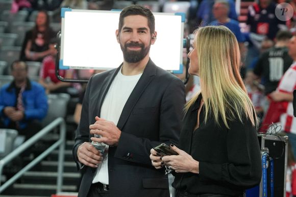 Mary Patrux et Nikola Karabatic lors du match de handball entre la France et la Croatie le 30 janvier 2025 à l'Arena Zagreb à Zagreb, Croatie - © Laurent Lairys / PsnewZ / Bestimage