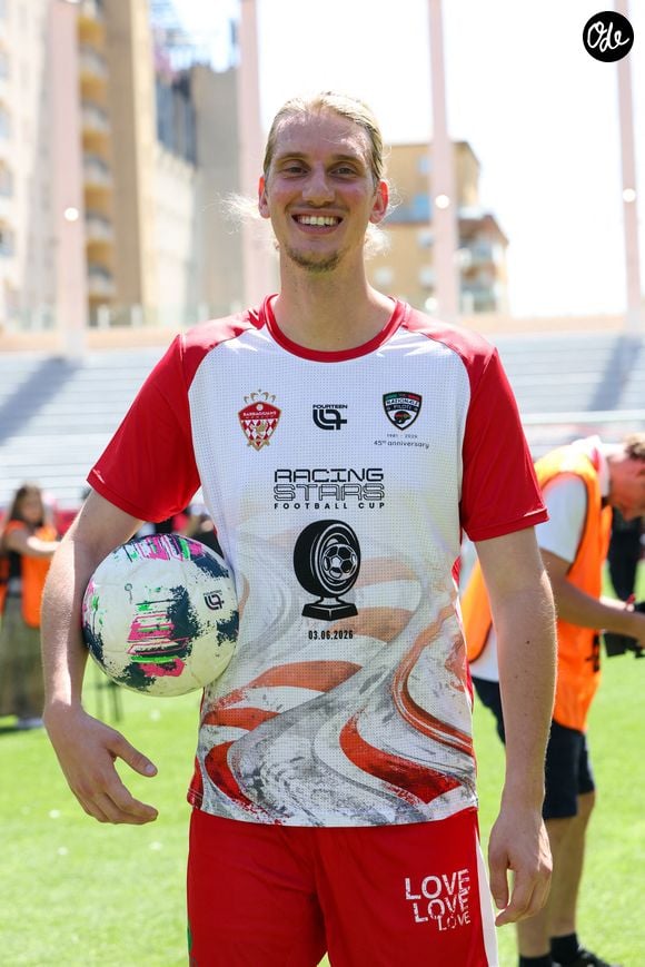Paul Mirabel lors du match de football caritatif au stade Louis II de Monaco opposant les Barbagiuans aux pilotes de l'équipe Nazionale Piloti dans le cadre de la "Racing Stars Football Cup" le 3 juin 2026. © Claudia Albuquerque / Bestimage