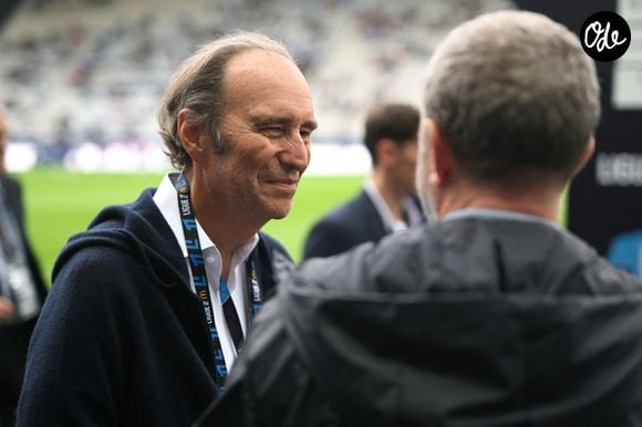 Xavier Niel - Célébrités lors du match de football de Ligue 1 McDonald's entre le Paris FC contre Metz (3-2) au stade Jean Bouin à Paris le 31 aout 2025. © Lionel Urman/Bestimage