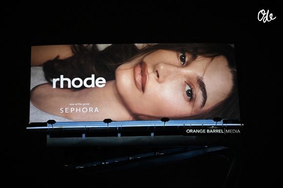Publicité pour Rhode à West Hollywood.

© Bestimage