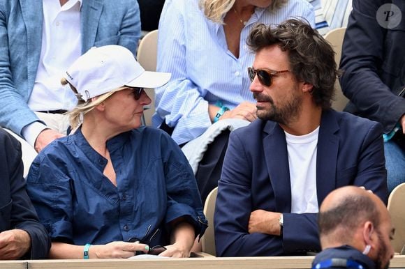 Anne-Élisabeth Lemoine et Bertrand Chameroy sont vus dans les gradins de Roland Garros le 07 juin 2025 à Paris, France. Photo by ABACAPRESS.COM