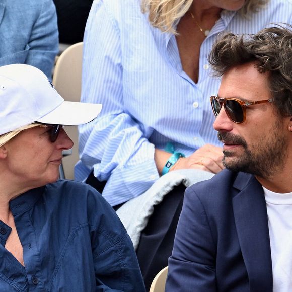Anne-Élisabeth Lemoine et Bertrand Chameroy sont vus dans les gradins de Roland Garros le 07 juin 2025 à Paris, France. Photo by ABACAPRESS.COM