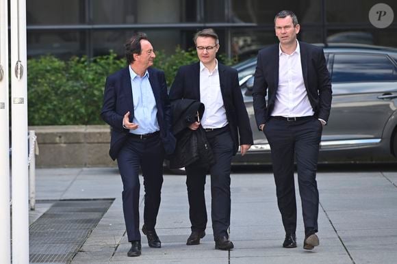 Michel Edouard Leclerc - President du Comite Strategique des Centres E Leclerc, Dominique Schelcher, Thierry Cotillard - President de ITM ALIMENTAIRE INTERNATIONAL - Conférence de presse sur le coronavirus Covid-19 au ministère de l'économie le 15 mars 2020.
© JB Autissier / Panoramic / Bestimage