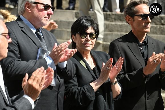 Liane Foly - Obsèques de la chanteuse et pianiste française Marie-Paule Belle, en l'église Saint-Roch à Paris le 3 aout 2026. © Agence / Bestimage