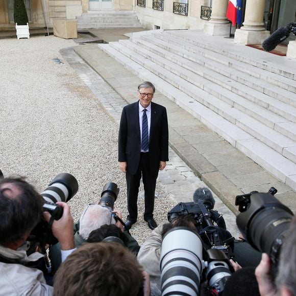 Bill Gates n’a jamais eu besoin de sommeil pour rêver grand. 

Le président de la République française reçoit Bill Gates et sa femme au palais de l'Elysée à Paris, France. © Dominique Jacovides/Bestimage