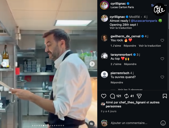 Capture Instagram - Cyril Lignac