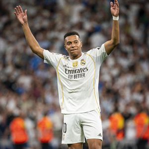 Kylian Mbappé du Real Madrid CF célèbre son but lors d'un match de la Liga. 4 octobre 2025. (ALTERPHOTOS/Toni Garrido) © PsnewZ/Bestimage
