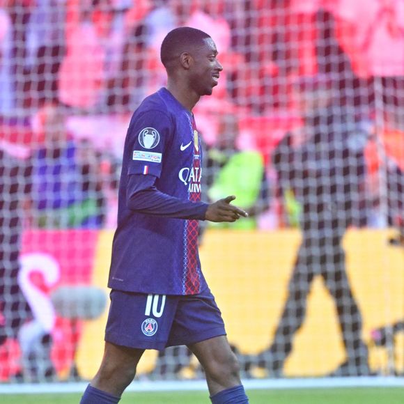 Ousmane Dembélé - Le PSG remporte la Ligue des Champions 2026, pour la seconde fois d'affilée face à Arsenal au stade Ferenc-Puskas à Budapest © Christian Liewig / Bestimage