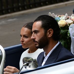 Sorties du mariage de civil de Thylane Blondeau et Benjamin Attal à la mairie du 16ème arrondissement de Paris le 29 juin 2026.