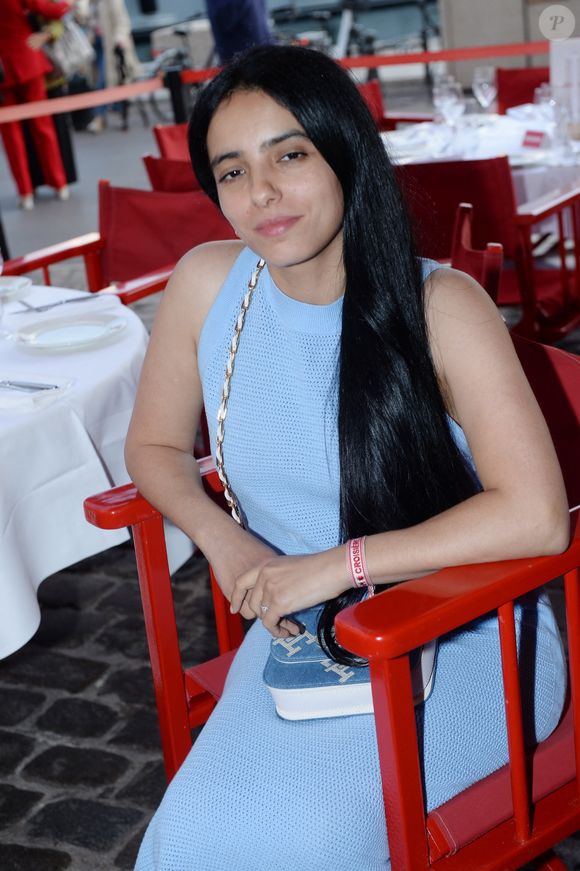 Exclusif - Hafsia Herzi - Réception au Senequier après le défilé Etam Croisière 2023 à Saint-Tropez le 11 mai 2023. © Rachid Bellak / Bestimage