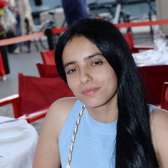 Exclusif - Hafsia Herzi - Réception au Senequier après le défilé Etam Croisière 2023 à Saint-Tropez le 11 mai 2023. © Rachid Bellak / Bestimage