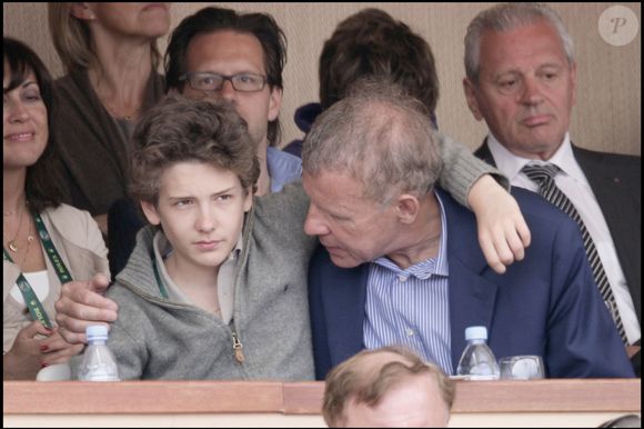 Patrick Poivre d'Arvor et son fils François à la finale de l'open de tennis de Monte Carlo en 2010 © Bestimage