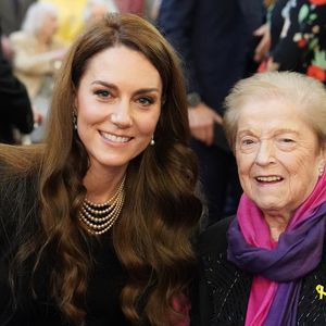 Le prince William, prince de Galles, et Catherine (Kate) Middleton, princesse de Galles, assistent à une cérémonie de commémoration des 80 ans de la libération du camp de concentration d'Auschwitz-Birkenau au Guildhall à Londres, le 26 janvier 2025.