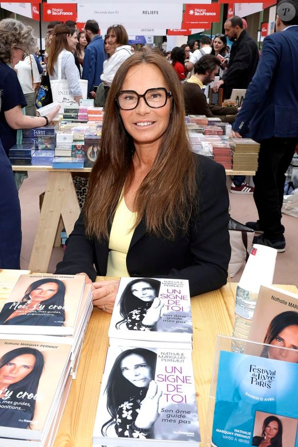 Nathalie Marquay Pernaut - Festival du Livre de Paris 2025 au Grand Palais à Paris le 12 avril 2025.
© Cédric Perrin / Bestimage
