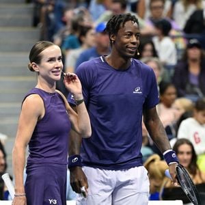 Gaël Monfils et Elina Svitolina sont vus pendant le match d'exhibition The Stars Of The Open sur le stade Arthur Ashe au USTA Billie Jean King National Tennis Center le 21 août 2025 à Flushing Queens. Crédit Pps/Bestimage