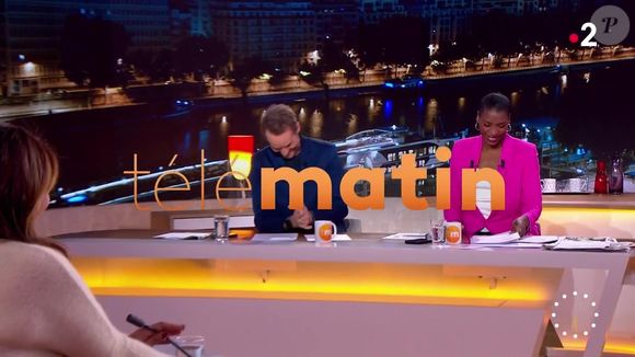 Damien Thévenot présente "Télématin" avec Johanna  Ghiglia en l'absence de Maya Lauqué.