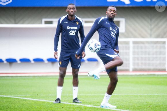 Marcus Thuram - Entraînement de l’équipe de France de football à Clairefontaine le 2 septembre 2024. Baptiste Autissier / Panoramic / Bestimage