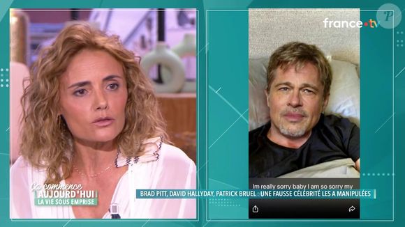 Aujourd'hui, la quinquagénaire, qui a plusieurs fois tenté de mettre fin à ses jours, indique "Libération", vit du RSA et des bénéfices de la vente de ses meubles. "Je ne suis pas riche, même si j’en ai peut-être l’air, assure Anne Deneuchatel dans les colonnes du journal.

Anne Deneuchatel, qui avait été escroquée par un faux Brad Pitt sur Internet, témoigne dans "Ca commence aujourd'hui", sur France 2, le 8 septembre 2025. France 2.