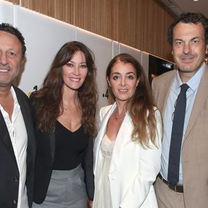 Arthur, Mareva Galanter, Justine Le Lay et Laurent-Éric Le Lay au déjeuner de la finale Messieurs de France Télévision (jour 15) sur la terrasse de France Télévision lors des Internationaux de France de Tennis de Roland Garros 2022 à Paris, France, le 5 Juin 2022. Bertrand Rindoff/Bestimage