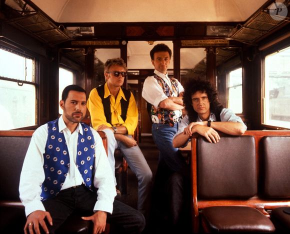 John Deacon, Freddie Mercury, Roger Taylor et Brian May - Les membres du groupe Queen à Londres. © Photoshot/PCN/ABACAPRESS.COM