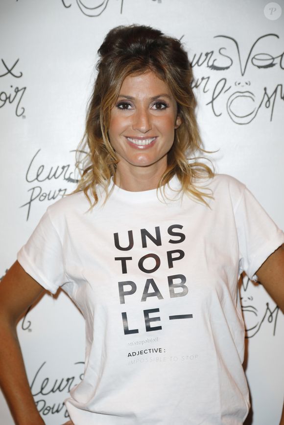 Caroline Ithurbide - Photocall - Concert caritatif "Leurs Voix pour l'Espoir" au profit de la recherche contre le cancer du pancréas, créé et présenté par L. Cholewa à l'Olympia à Paris, le 7 octobre 2019. 
© Marc Ausset-Lacroix - Pierre Perusseau / Bestimage