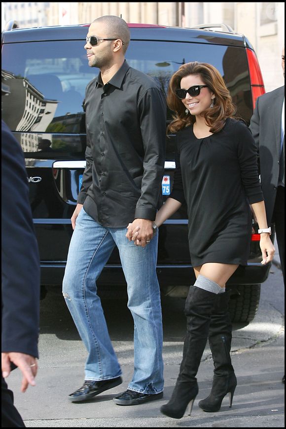 Eva Longoria et Tony Parker à Paris. Photo par GENGIS BORDENAVE / BESTIMAGE