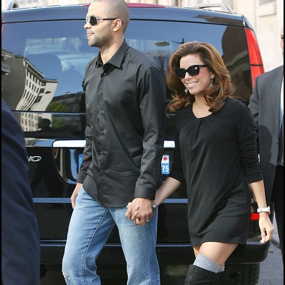 Eva Longoria et Tony Parker à Paris. Photo par GENGIS BORDENAVE / BESTIMAGE