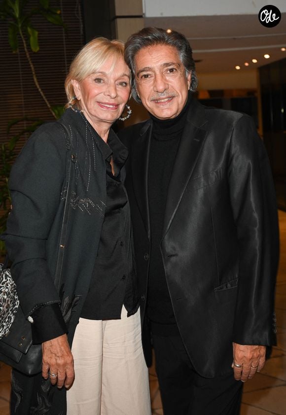 Exclusif - Frédéric François et son épouse Monique Vercauteren lors de l'hommage rendu à Jean Renard à la Sacem à Paris, le 5 octobre 2022.
© Coadic Guirec / Bestimage