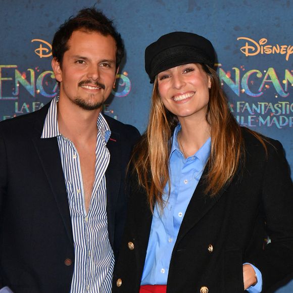 Juan Arbelaez et sa femme Laury Thilleman (Miss France 2011) - Avant-première du film "Encanto" de Disney au Grand Rex à Paris le 19 novembre 2021. © Veeren/Bestimage
