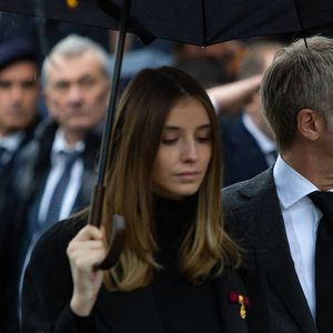 La princesse Luisa de Savoie, La princesse Vittoria de Savoie, Le prince Emmanuel-Philibert de Savoie - Les funérailles du prince Victor Emmanuel de Savoie, fils du dernier roi d'Italie, en la cathédrale Saint-Jean-Baptiste de Turin, le 10 février 2004. SGP / BESTIMAGE