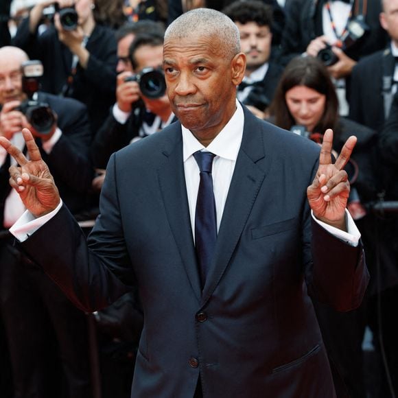Denzel Washington assiste au tapis rouge de "Highest 2 Lowest" lors du 78ème Festival de Cannes au Palais des Festivals le 19 mai 2025 à Cannes, France.  Photo by Anne Barson/ABACAPRESS.COM