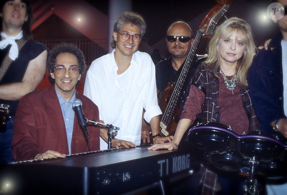 France Gall et Michel Berger sur le plateau de l'émission "Stars 90 à Paris", France au début des années 90. Photo Pascal Baril/ABACAPRESS.COM