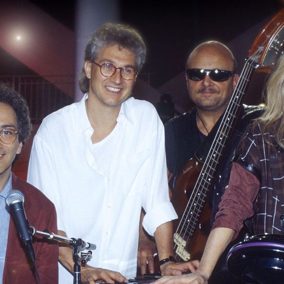 France Gall et Michel Berger sur le plateau de l'émission "Stars 90 à Paris", France au début des années 90. Photo Pascal Baril/ABACAPRESS.COM