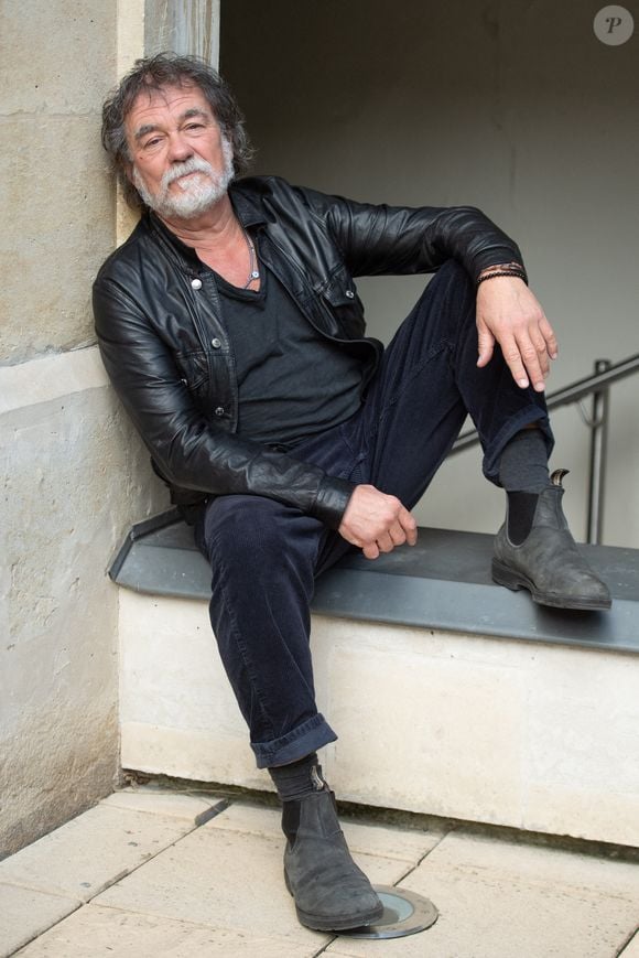 Olivier Marchal assiste à une séance de portraits lors du 3e Festival du film polaire de Reims à Reims, France, le 08 avril 2023. Photo par Aurore Marechal/ABACAPRESS.COM