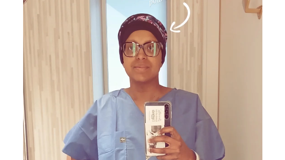 Photo : "J'ai envie de continuer à partager parce que je sais que vous  m'enverrez toutes les ondes positives dont j'ai besoin", a-t-elle écrit.  Cynthia, ancienne maestro de "N'oubliez pas les paroles"