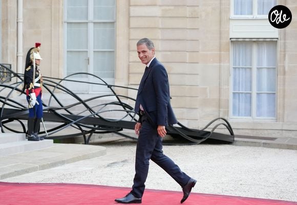 Rodolphe Saadé (Pdg de CMA - CGM) - Arrivées du dîner officiel donné au Palais de l’Elysée par le Président de la République le président Emmanuel Macron en l’honneur de son Altesse Royale Mohammed bin Salman bin Abdulaziz Al-Saoud, Prince héritier et Premier ministre d'Arabie saoudite le 24 août 2026. © Anne-Sophie Guebey / Bestimage